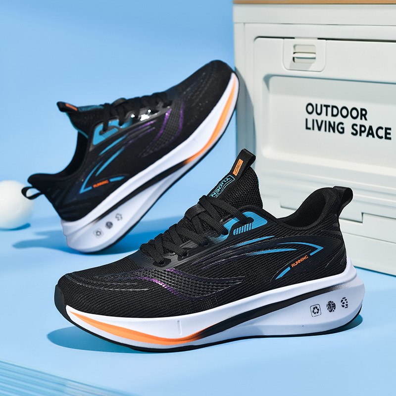 夏季网鞋男鞋薄款单网运动鞋碳板减震跑步鞋大码休闲鞋体考专用鞋