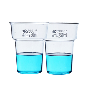 蜀牛250m实验室玻璃器皿器材加厚量杯加热l 染色烧杯厚壁玻璃烧杯