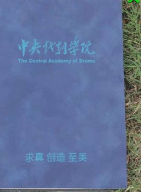 新款现货中央戏剧学院羊巴皮A5蓝色灰色笔记本纪念品本子日记本