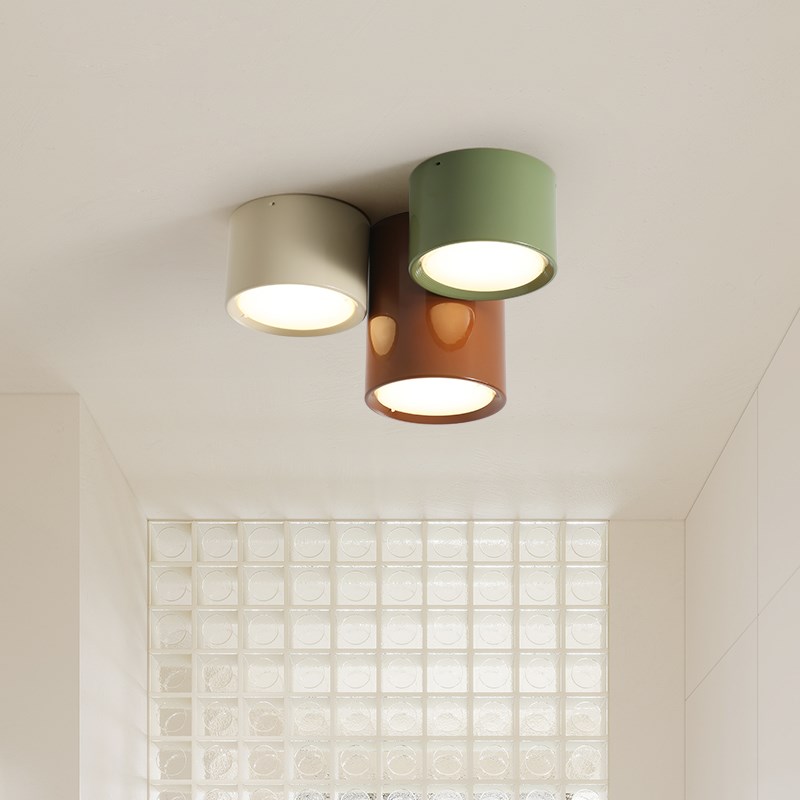 北欧明装筒灯彩色走廊过道灯阳台书房LED无主灯客厅组合简约射灯