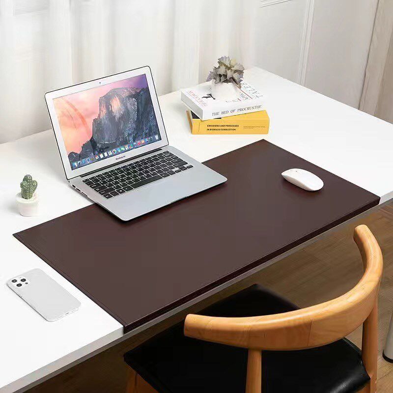 真皮办公室桌面垫耐磨皮革商务z写字台书电脑垫子超大号鼠标垫防