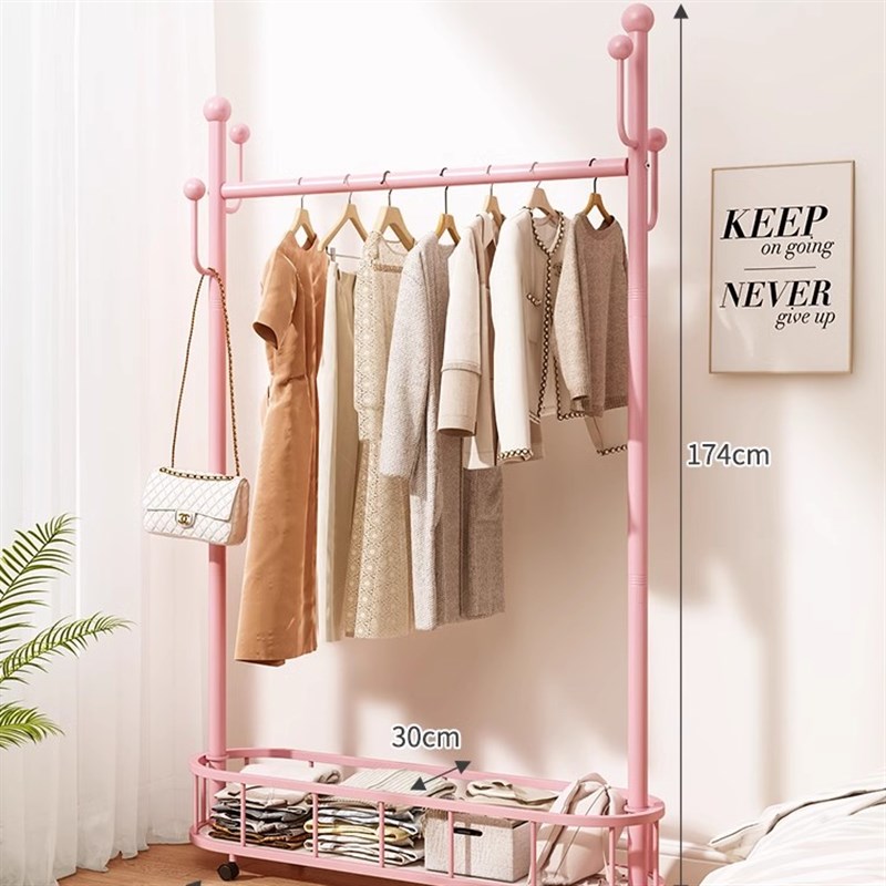 房间挂衣架落地式l临时床边晚上卧室放脱下的衣服神器衣帽架子秋