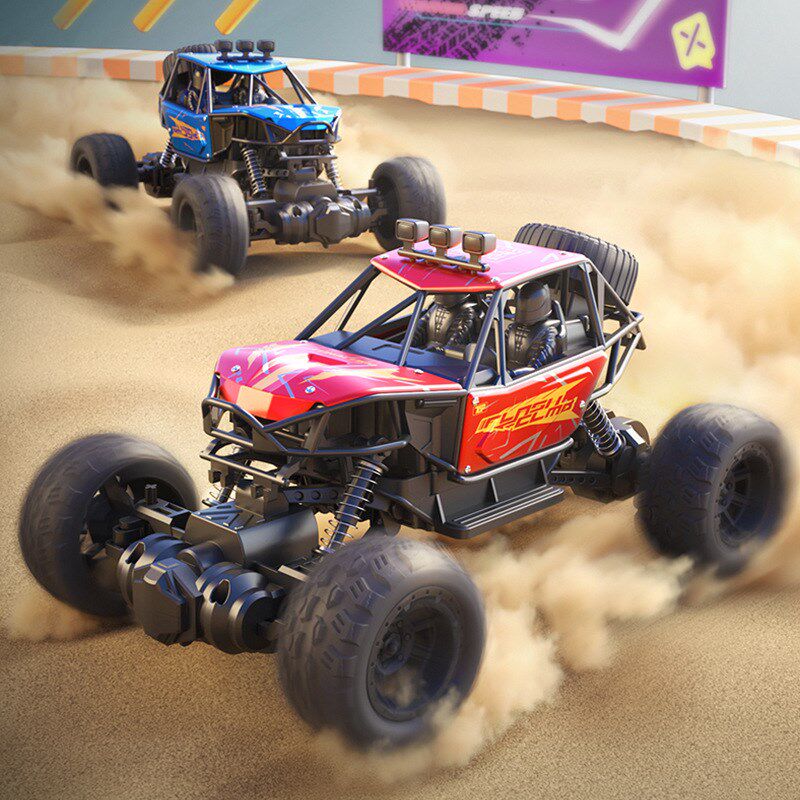 儿童玩具遥控越野爬坡车充电高速漂移大脚赛车模型男孩生日礼物