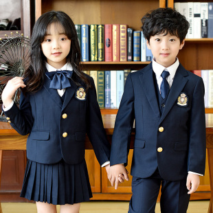幼儿园园 西装 班服套装 g小学生校服制服春秋冬季 英伦学院风儿童装
