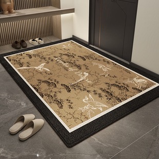 现代简约入户门地垫玄关防滑脚垫入门门垫进门门口家用比利时绒