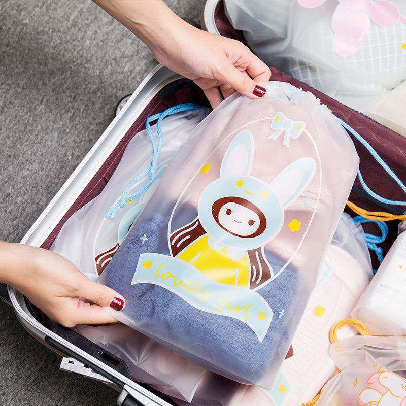 旅子行收纳袋抽绳束袋行李箱鞋内衣物衣服物小品可携式整理分口装