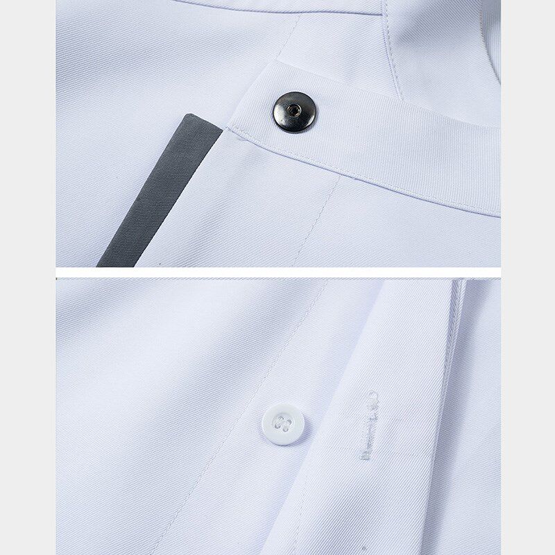 厨师工作服短袖夏季薄款透气定制餐饮烘焙后厨房厨师服装男女纯棉