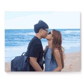 diy数字油彩画定制照片手工手绘减压装 饰画填色填充人物自绘油画