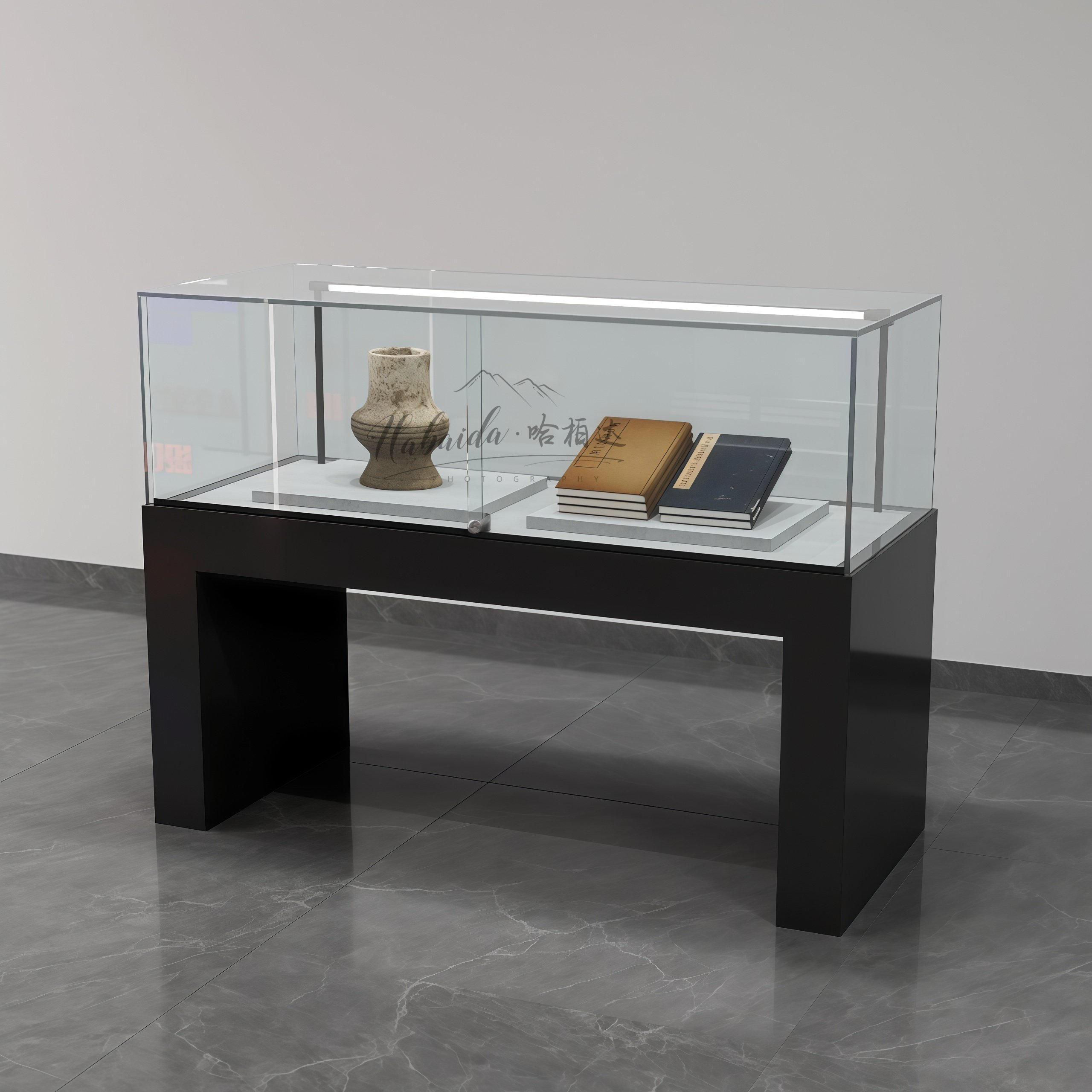 木质烤漆博物馆展示柜公司企业展厅样品陈列柜玻璃展柜饰品展示柜