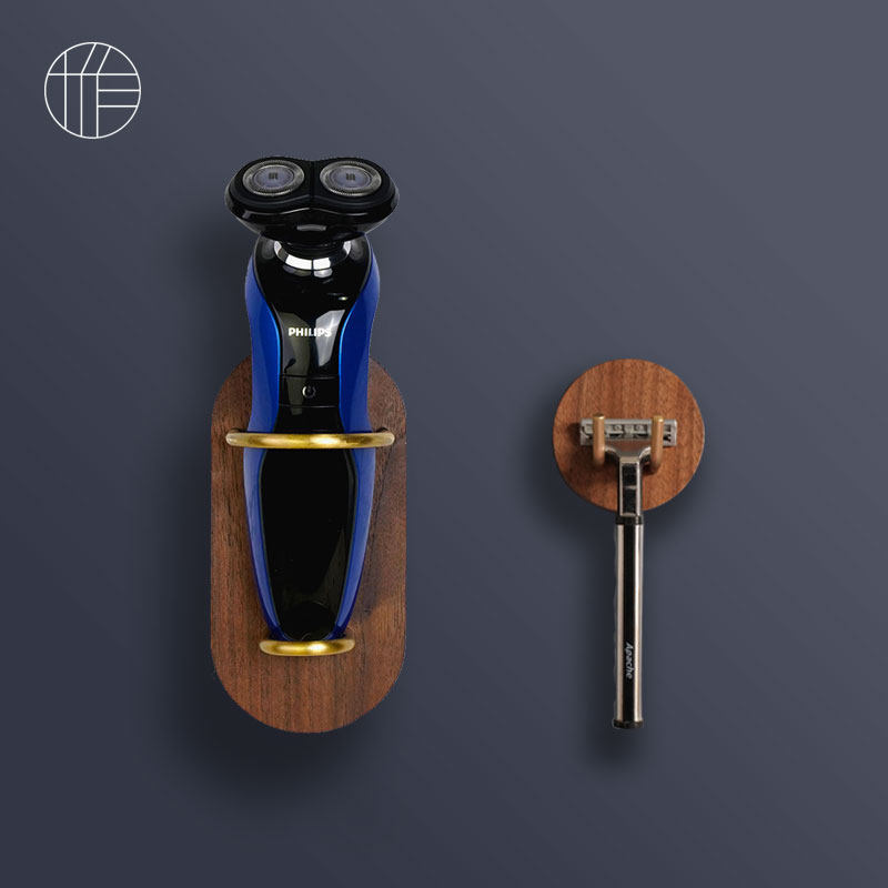 实木电动剃须刀收纳架壁挂手动老式刮胡刀架挂卫生间置物架免打孔,家庭/个人清洁工具,浴室角架/置物架,淘宝优惠券,粉丝福利购,淘宝优惠卷