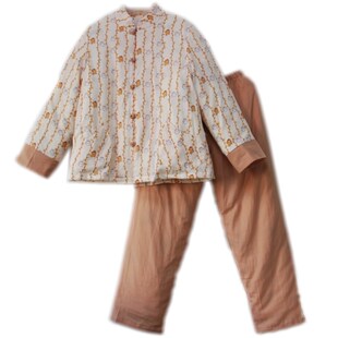 女家居服套 冬季 可拆卸内胆老式 新疆棉花棉v袄可脱里手工棉衣棉裤