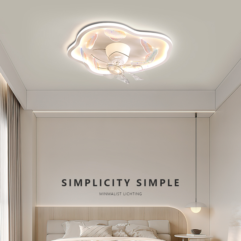 卧室吸顶灯云朵风扇灯2025年新款现代简约书房儿童房男孩房间灯具