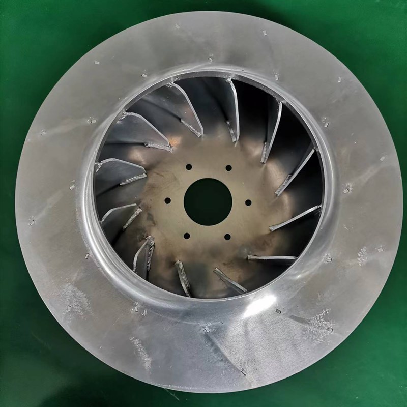 源头厂家直供尺寸齐全可定制纺织风机铆接不锈钢镀锌板铝制叶轮