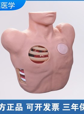 弘模HOM/L67胸腔闭式引流模型液胸插管引流练习气胸液胸闭式引流