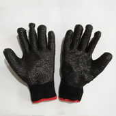 胶片手套劳保手套加厚耐磨防滑涂胶搭把手黑软胶片乳胶挂胶手套