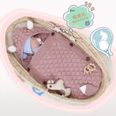 防踢被包毯宝宝抱被0 新生儿信封式 10个月 婴儿针织睡袋春秋款 新款