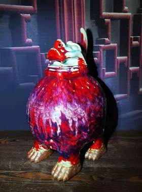 神后手工钧瓷天禄貔貅窑变开片吉祥招财镇宅家居玄关摆件开业送礼