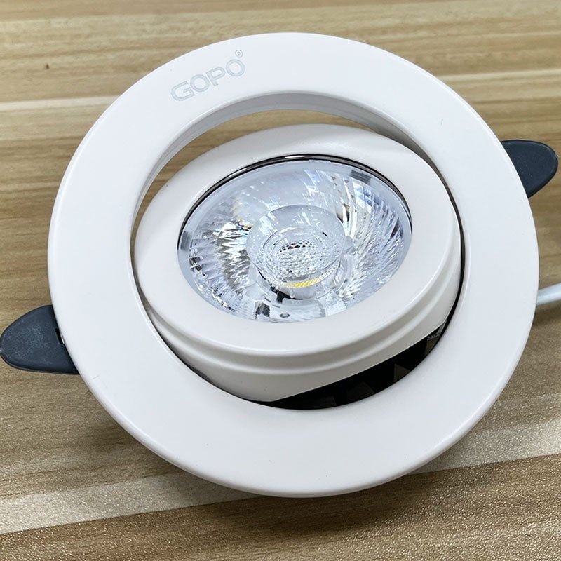 gopo进势照明射灯嵌入式COB牛眼灯非凡防炫目聚光可调角度天花灯
