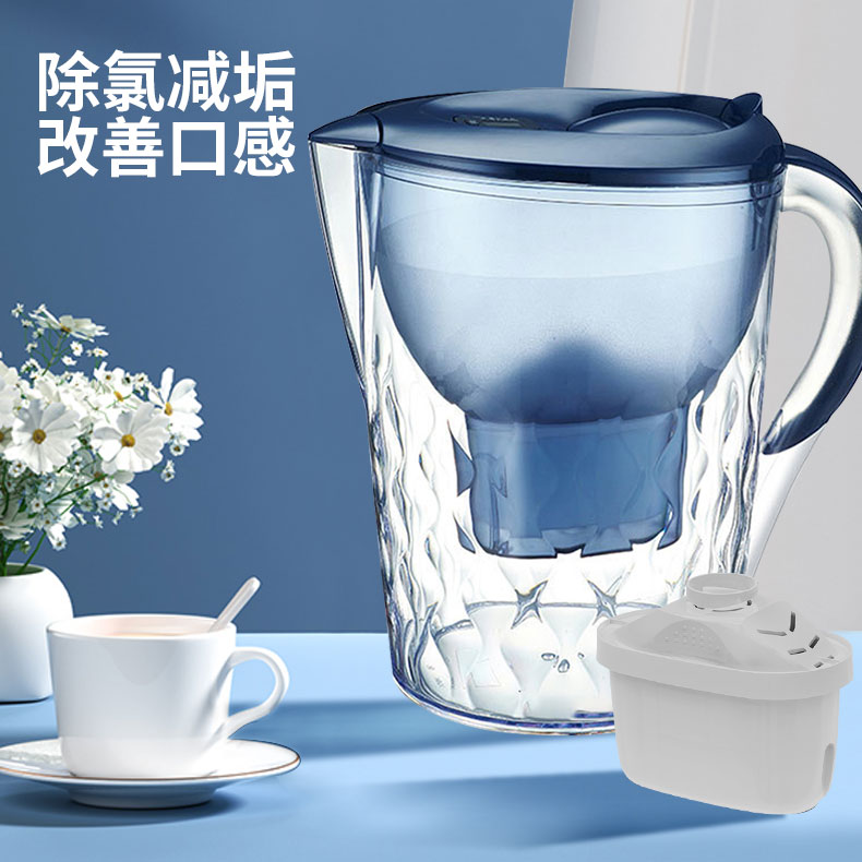 家用过滤净水壶 3.5L自来水厨房净水器饮用水活性炭滤芯过滤器