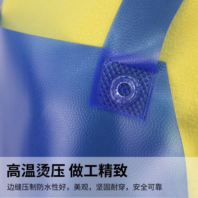 牛筋围裙防水防油水产专用PVC软皮餐饮食堂屠宰加长加厚工作围腰