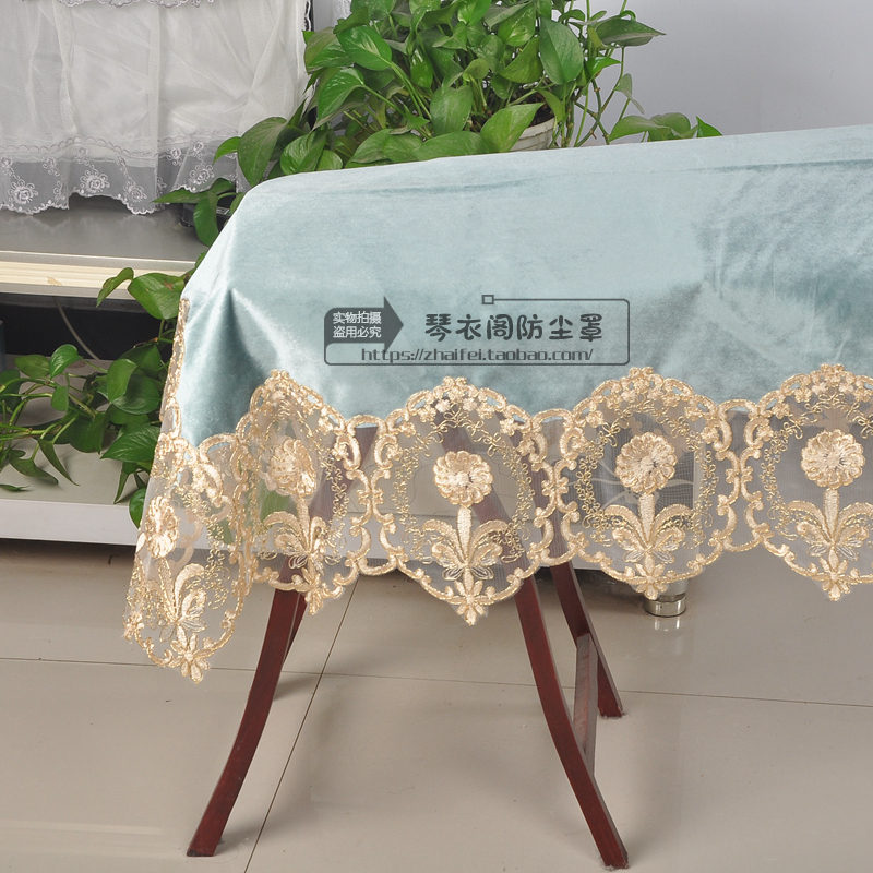 古筝罩防尘盖布加厚简约绣花盖巾防滑古筝套琴披罩通用敦煌欧风