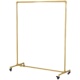 带移动滑轮挂衣架金色婚纱礼服 店货架落地式 服装 店白色展示架女装