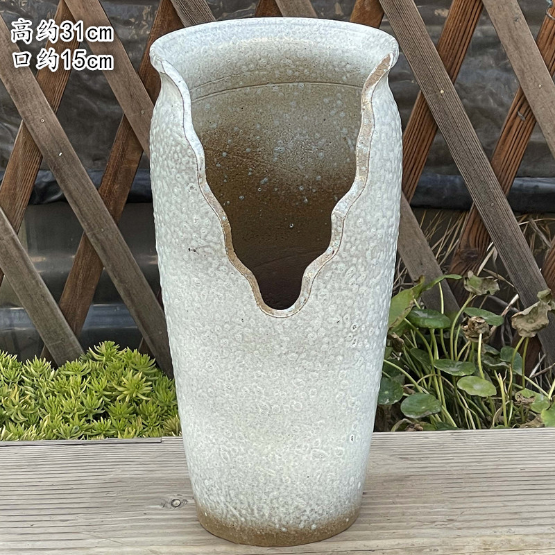 高切口多肉花盆缺口粗陶多肉植物紫砂陶瓷陶罐法师小老桩花盆包邮