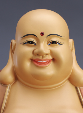 笑佛大肚弥勒佛菩萨纯铜弥勒佛摆件家居客厅招财弥勒佛佛像未来佛