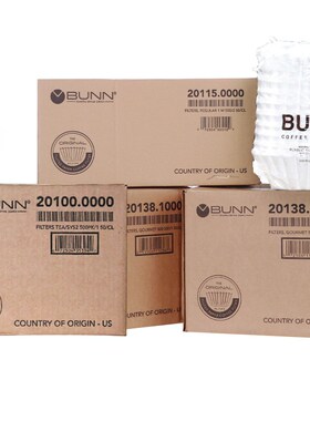 bunn咖啡滤纸美式商用红茶咖啡机过滤纸碗状波浪形蛋糕滤纸 RH330