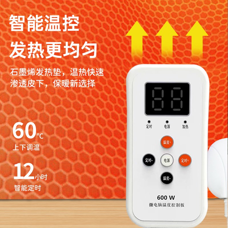 2023新款男女士家用加厚防滑石墨烯加热健身瑜伽垫收纳发热地暖垫