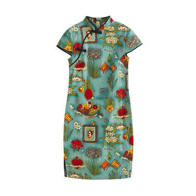 慢生活女童旗袍亲子母女装摄影宝宝汉服唐装中国风儿童古筝演出服