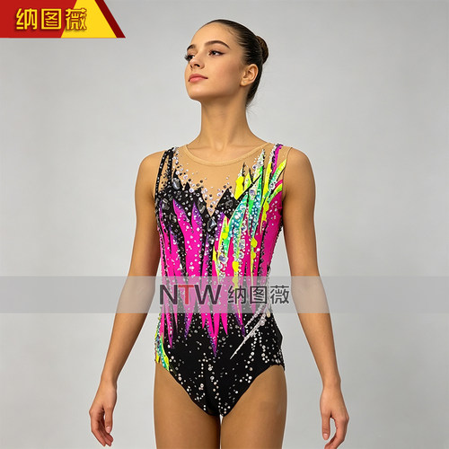 纳图薇艺术体操服啦啦操艺考滑冰服比赛儿童表演训练技巧服N1360