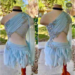 纳图薇现代抒情服舞钢管舞演出女空中瑜伽比赛服杂技吊环服843