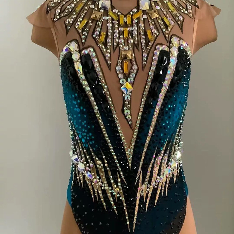 纳图薇艺术体操服啦啦操艺考滑冰服比赛儿童表演训练技巧服N1025