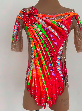 纳图薇艺术体操服啦啦操艺考滑冰服比赛儿童表演训练技巧服N931