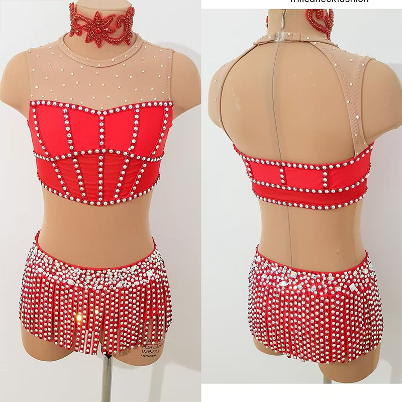 纳图薇艺术体操服啦啦操艺考芭蕾舞比赛儿童表演训练技巧服N638