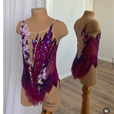 纳图薇艺术体操服啦啦操艺考滑冰服比赛儿童表演训练技巧服N1089