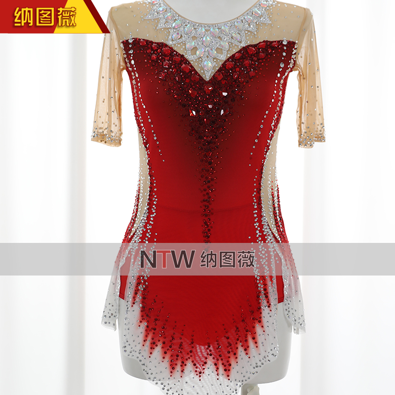 纳图薇艺术体操服啦啦操艺考滑冰服比赛儿童表演训练技巧服N1047