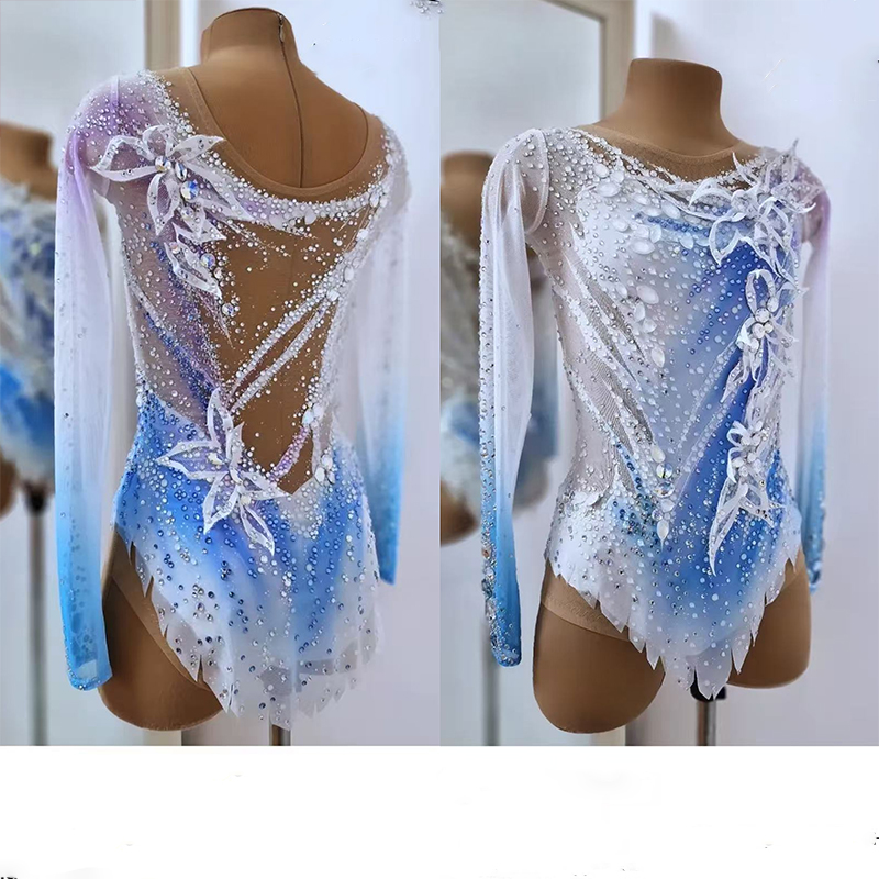 纳图薇艺术体操服啦啦操艺考芭蕾舞比赛儿童表演训练技巧服N669