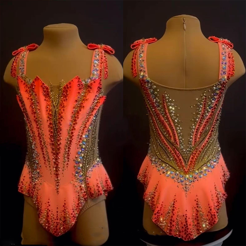 纳图薇艺术体操服啦啦操艺考芭蕾舞比赛儿童表演训练技巧服N714