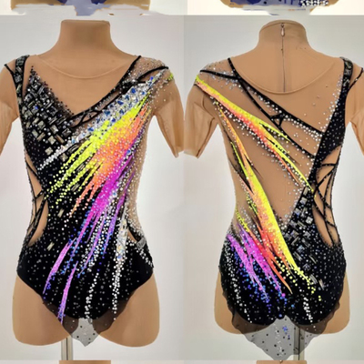 纳图薇艺术体操服啦啦操艺考滑冰服比赛儿童表演训练技巧服N1070