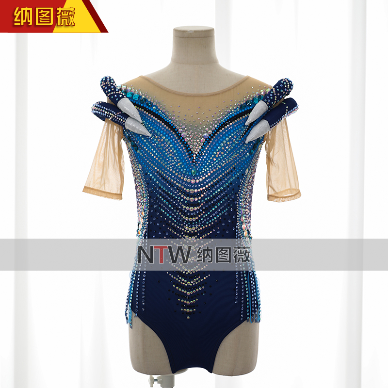 纳图薇艺术体操服啦啦操艺考滑冰服比赛儿童表演训练技巧服N1049