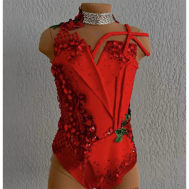 纳图薇艺术体操服啦啦操艺考滑冰服比赛儿童表演训练技巧服N1034