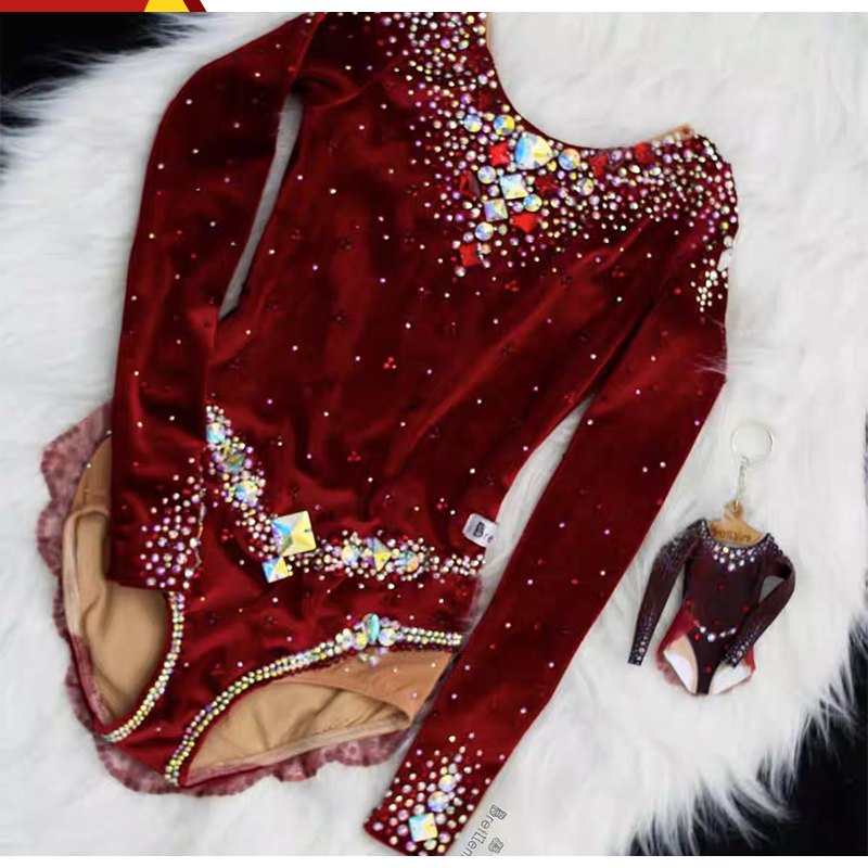 纳图薇艺术体操服啦啦操艺考滑冰服比赛儿童表演训练技巧服N1002