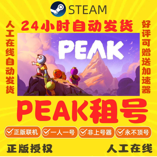 PEAK租号 拉我一把 好友在线多人联机 peak Steam游戏账号出租