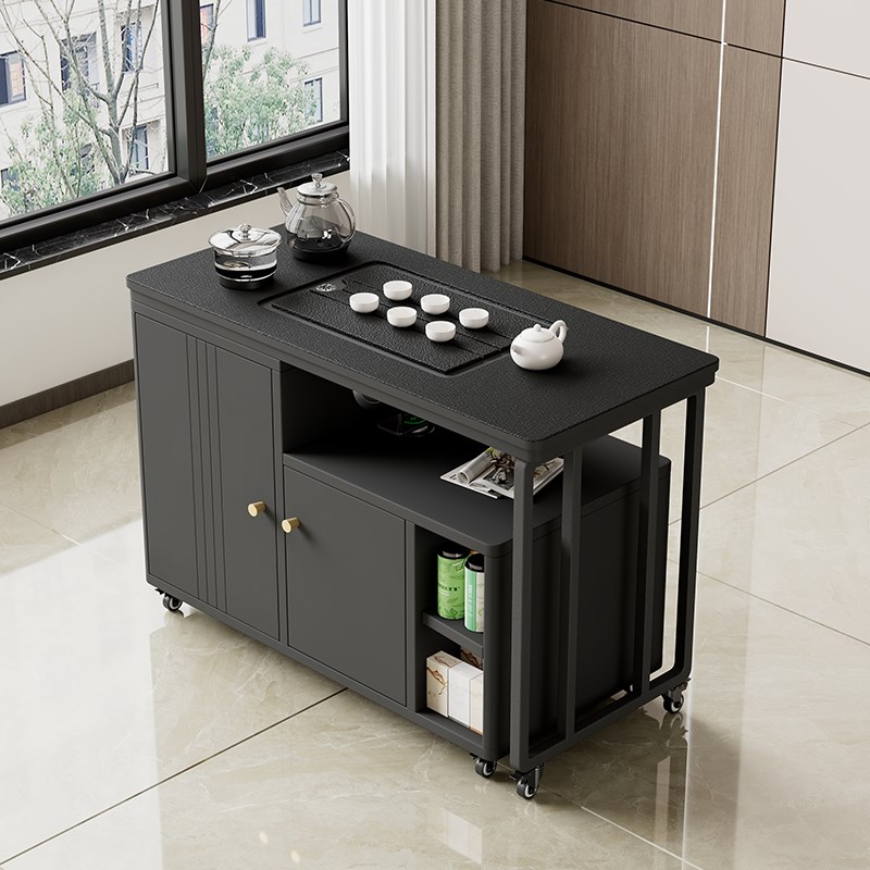 智能可移动茶台烧水壶一体书桌茶桌两用办公室小户型音响功夫茶车