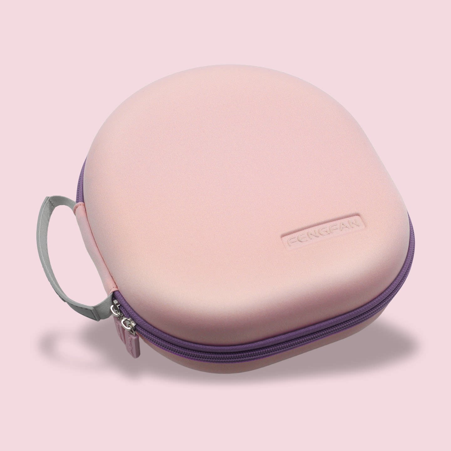 丰帆粉红色耳机收纳包适用漫步者K710G/MT6pro 索尼CH720N 万魔HQ31 JBL耳麦硬壳EVA盒保护套