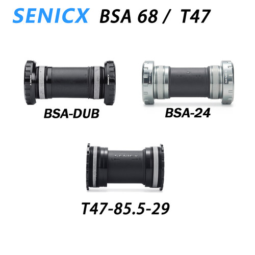SENICX驭勇中轴公路自行车T47/BSA/BB68钢珠培林DUB/24MM螺纹中轴