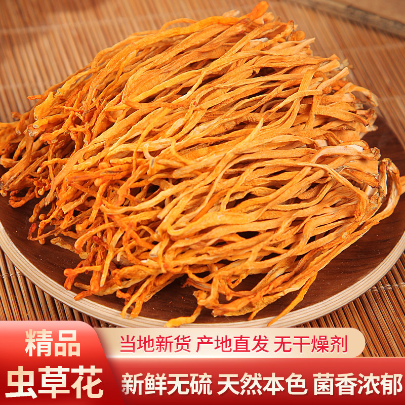 新货虫草花干货虫草蛹虫草金虫草新鲜菌菇煲汤食材孢子头食用菌子
