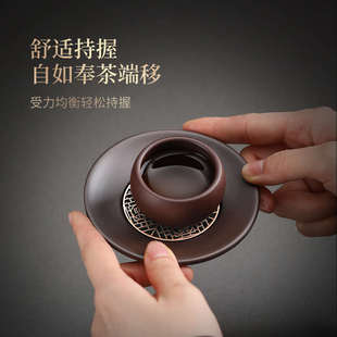 电木茶杯垫套组家用中式圆形茶杯隔热垫茶托底座茶垫功夫茶具配件